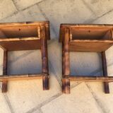 Pair of bedsides wood and canning