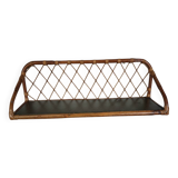 Vintage rattan wall shelf