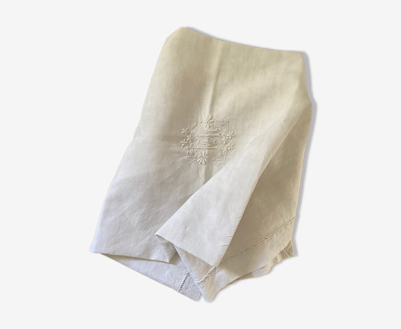 Taie d oreiller coton au monogramme MR