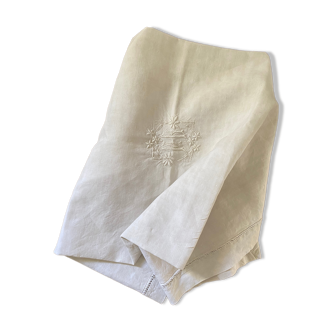 Cotton pillowcase with monogram MR