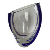 Krosno cobalt swirl glass vase