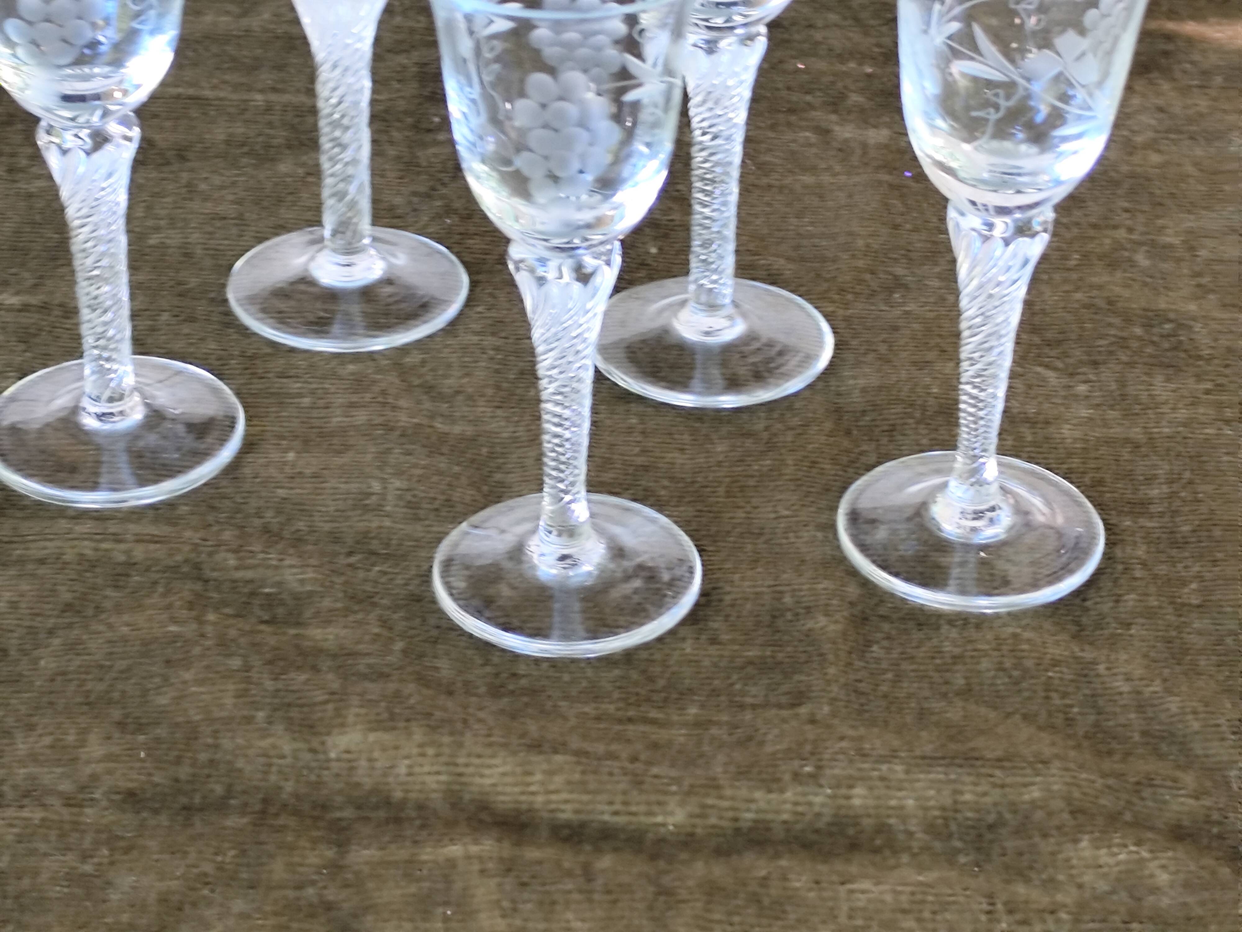 Engraved wine glasses
