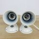Pair of vintage white metal Lita spotlights