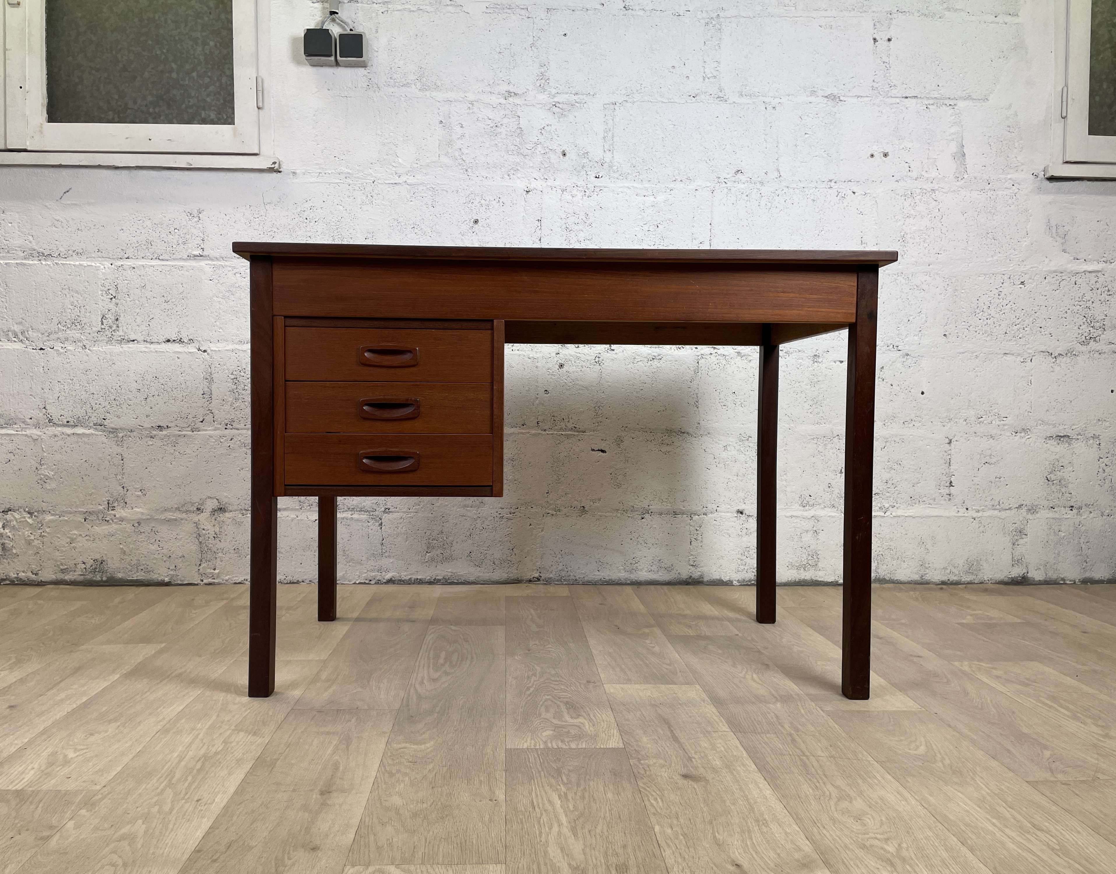 Scandinavian teak desk, 60s