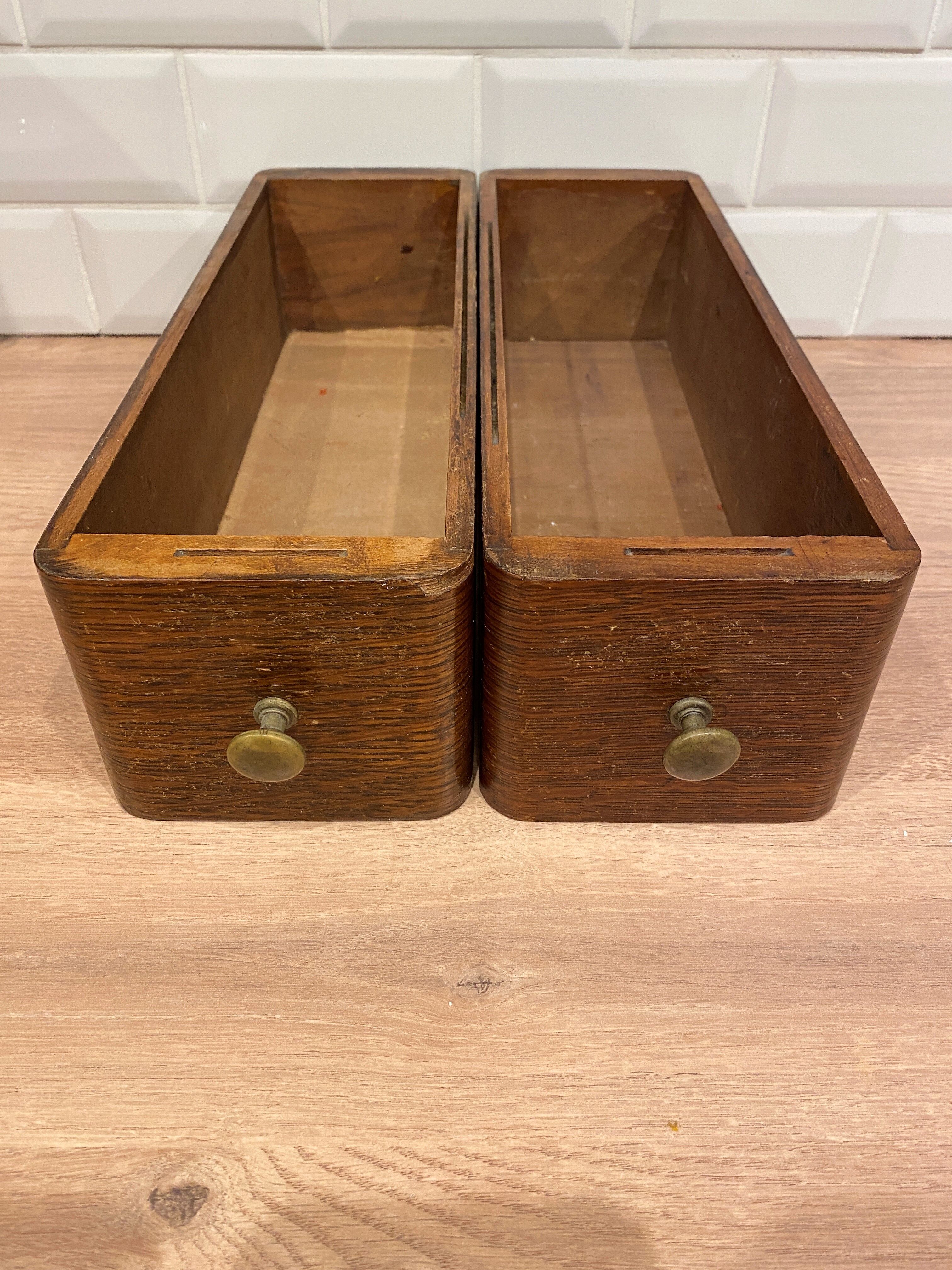 2 old furniture drawers 40s