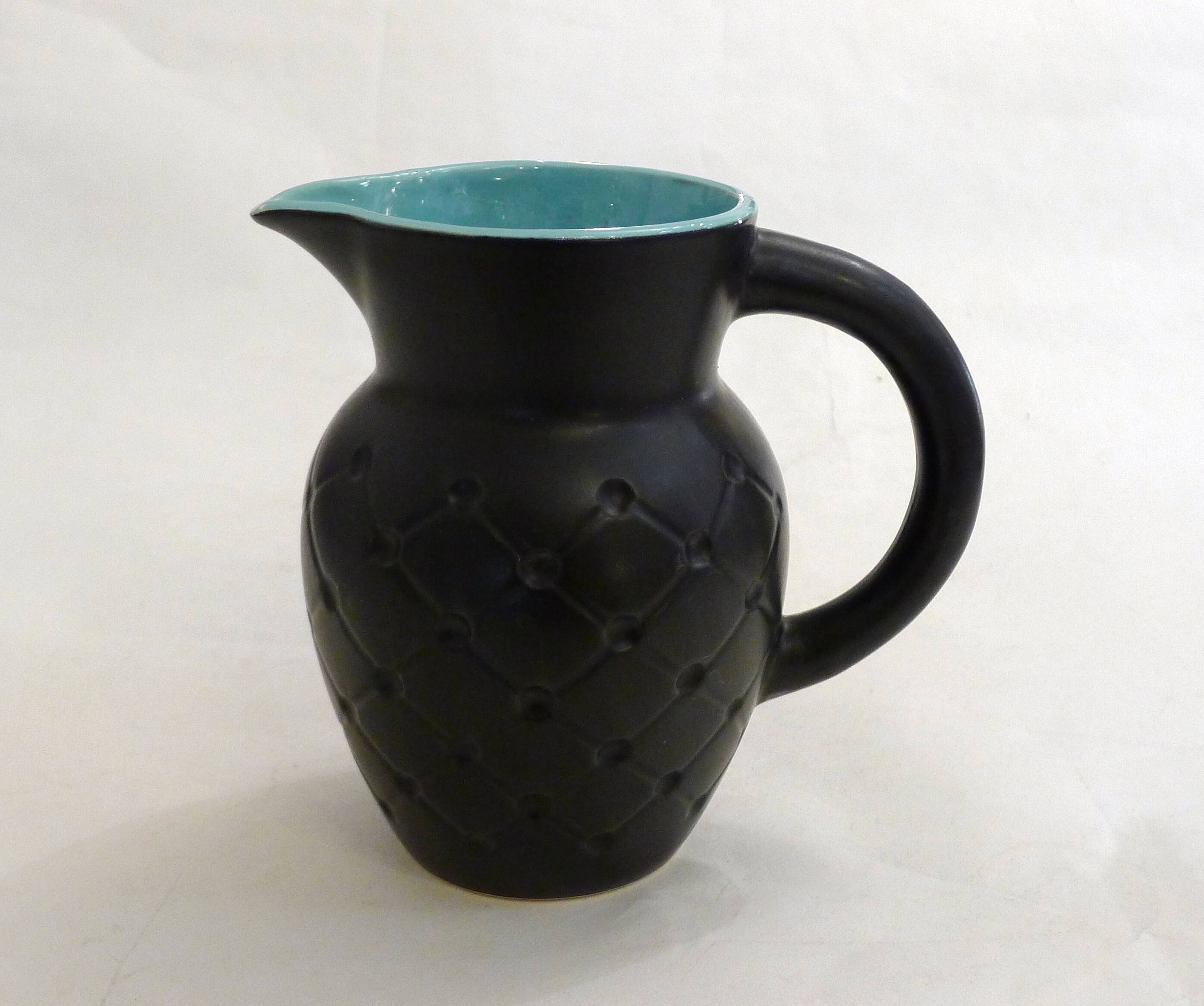 Pitcher "Net" 1950s by Poet-Laval France