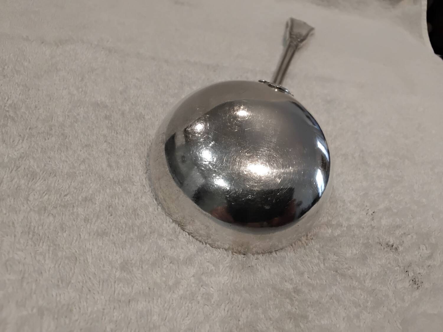 Silver plated soup ladle by goldsmith Ravinet Denfert art nouveau