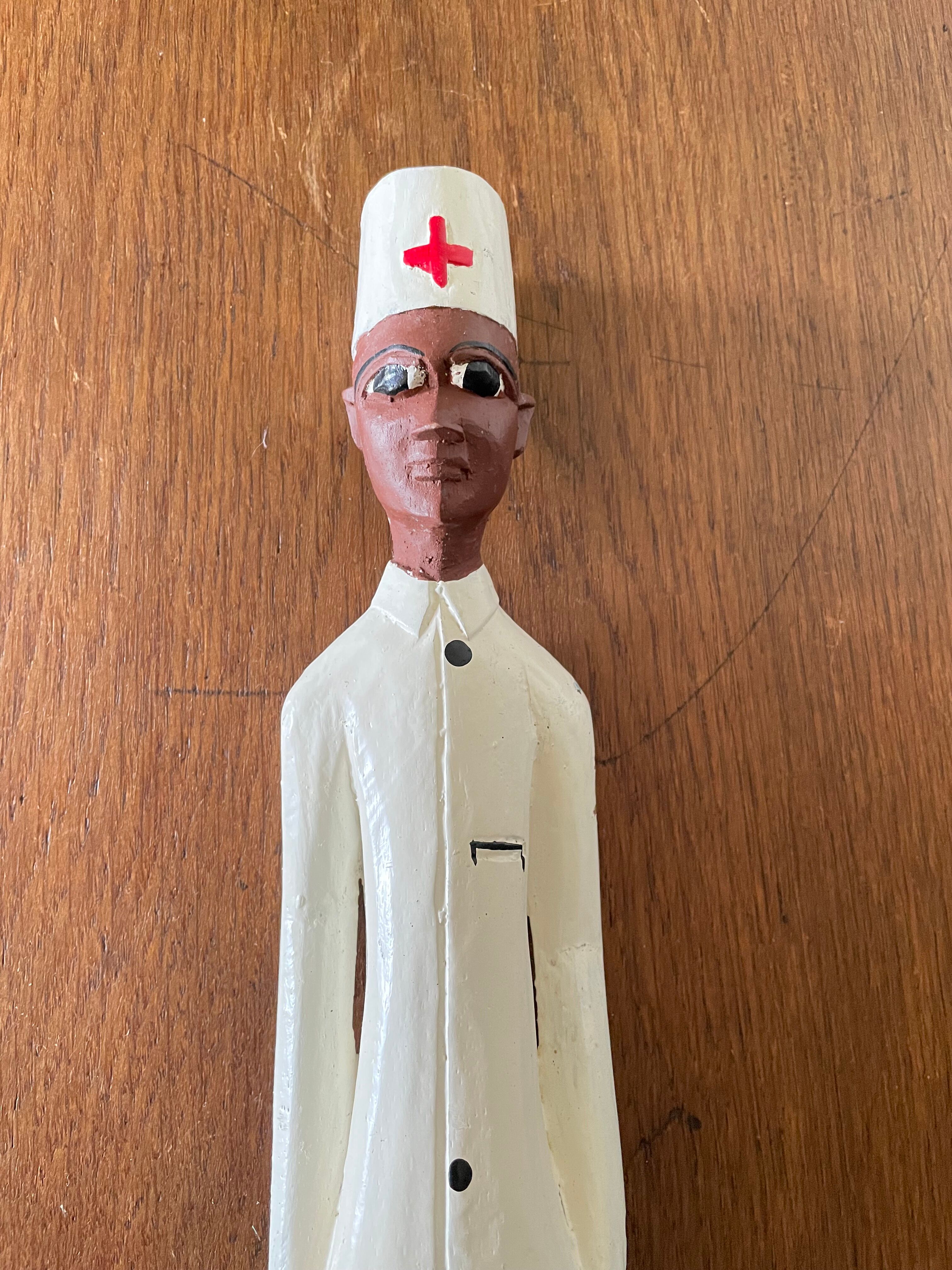 African settler wooden statuette