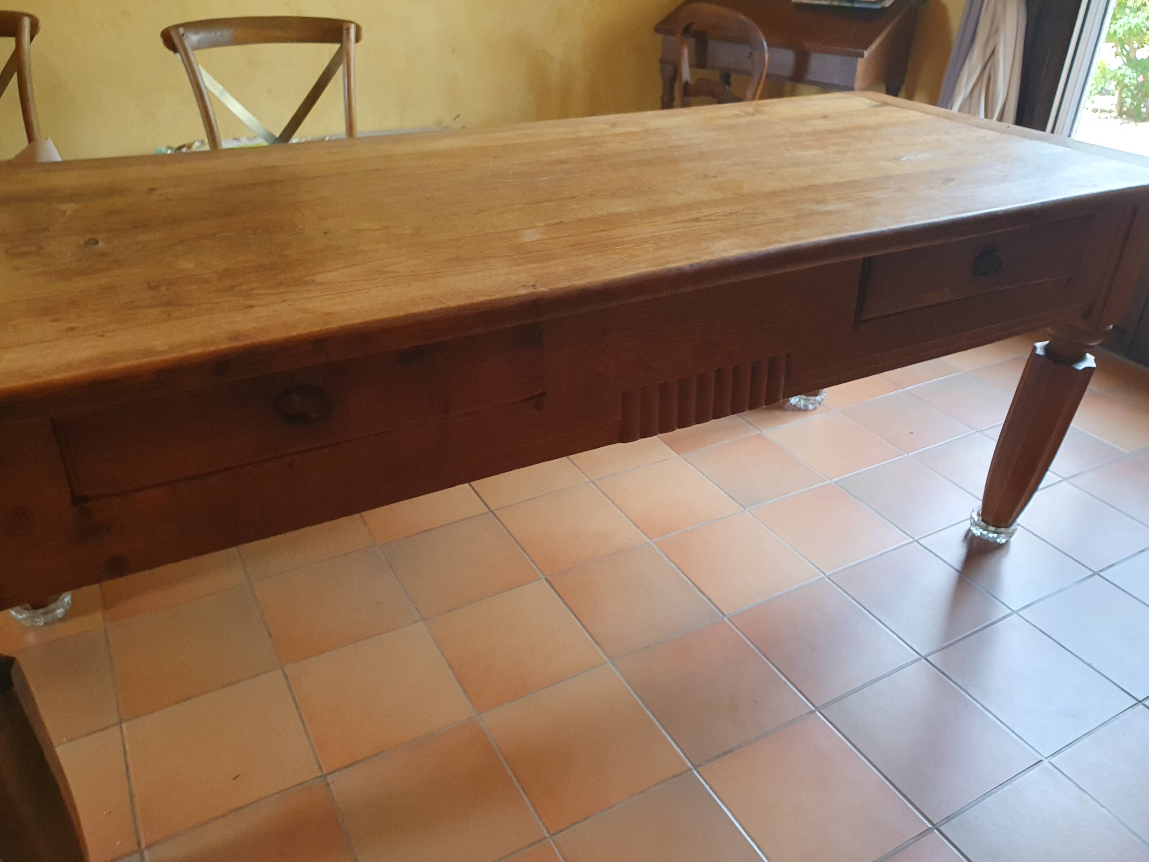 Table de ferme en chêne