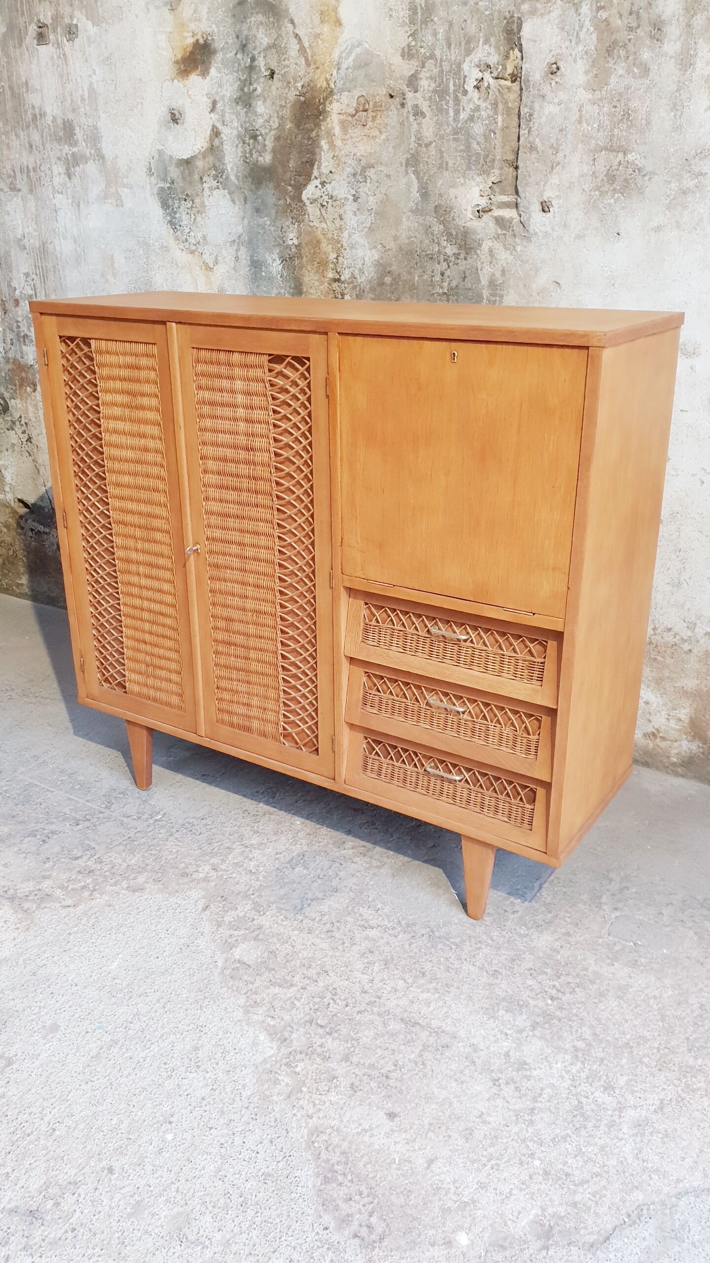 Rattan cabinet cabinet