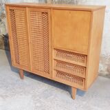 Rattan cabinet cabinet