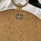 Vintage 1960 witch's eye mirror with green ribbon - 20 x 67 cm