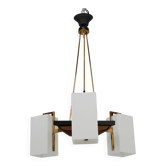 Mid-century three arms chandelier by Stilnovo. Italy 1950s