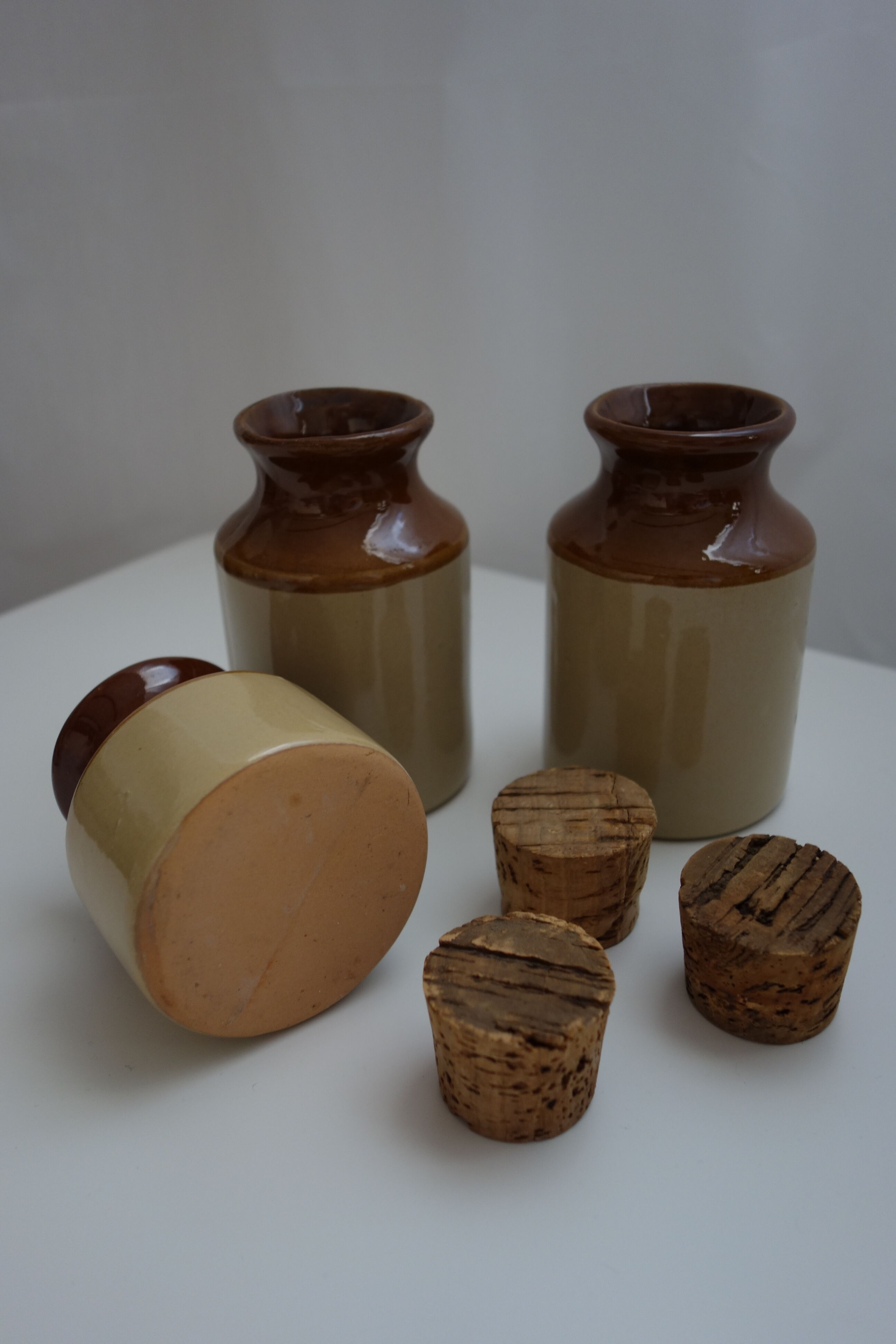 Lot de 3 pots en grès