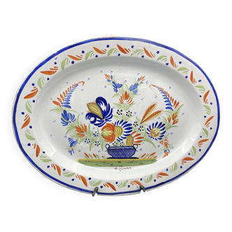 Grand Plat HB La Hubaudière Quimper 1883-1904  42cm