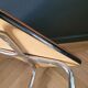 Tabouret vintage en skaï et chrome