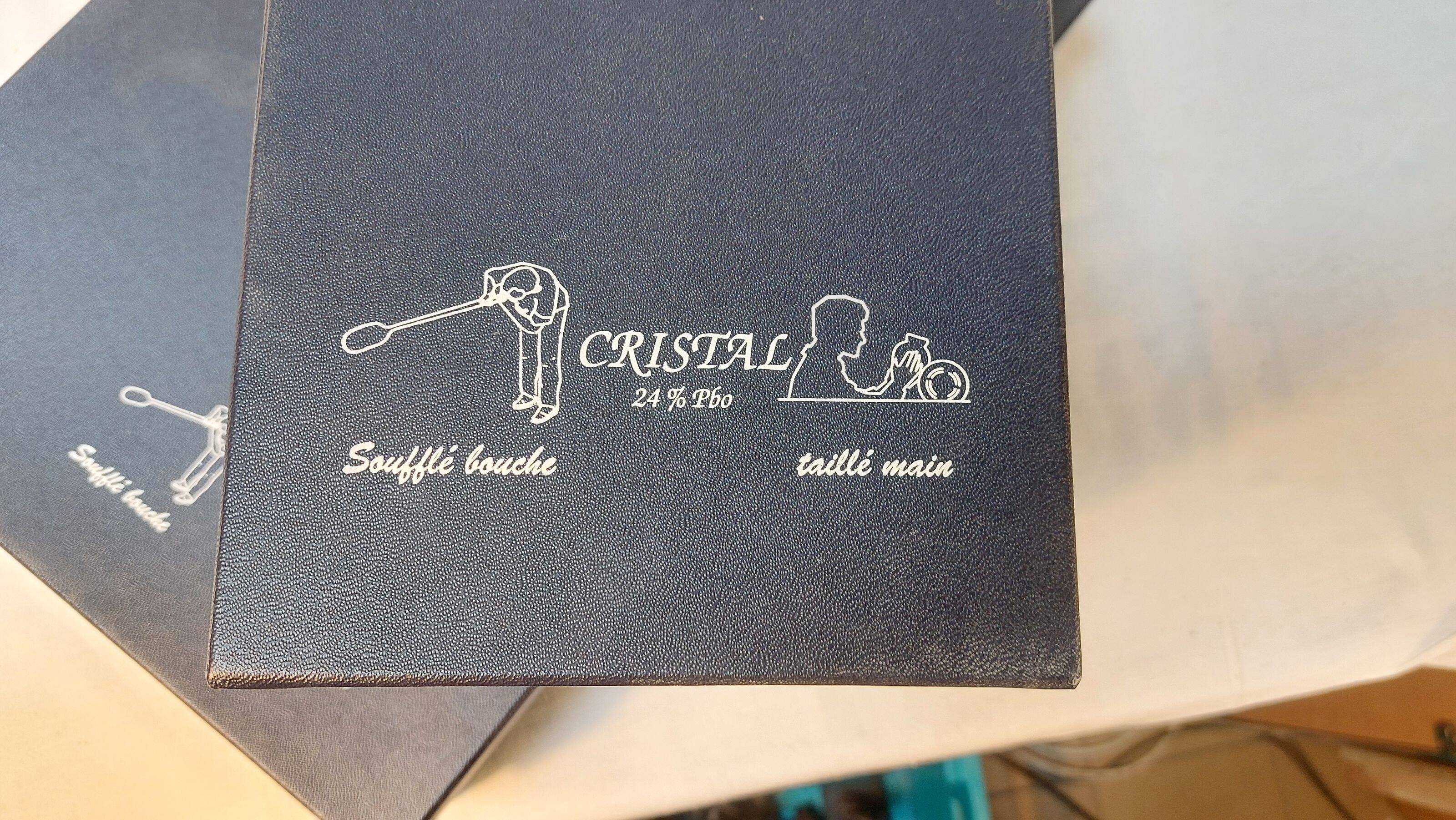 Set of 6 wine glasses and carafe in Lorraine Crystal - Gérard Model