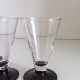 6 verres à pied noir Luminarc.