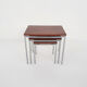 Rosewood and metal nesting tables, The Netherlands 1960's