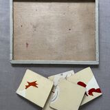 Cadre puzzle en bois des années 30/40 représentant un coq