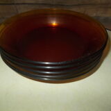 Lot 5 hollow plates Duralex yellow