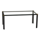 Table basse métal et verre 1970