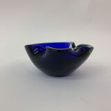 Mid century design set of 4 blue murano glass bowls , 1970's