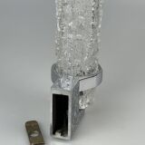 1960s/70s Wall Lamp in Glass & Chrome, Brutalist German Design
