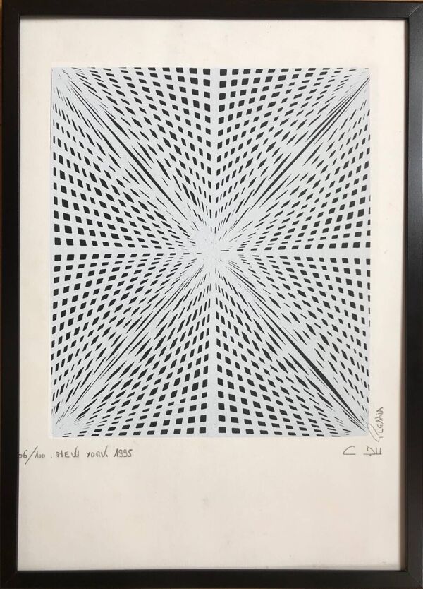 C.du P’ESSIS,actif XXe.New-York,1995.Lithographie originale