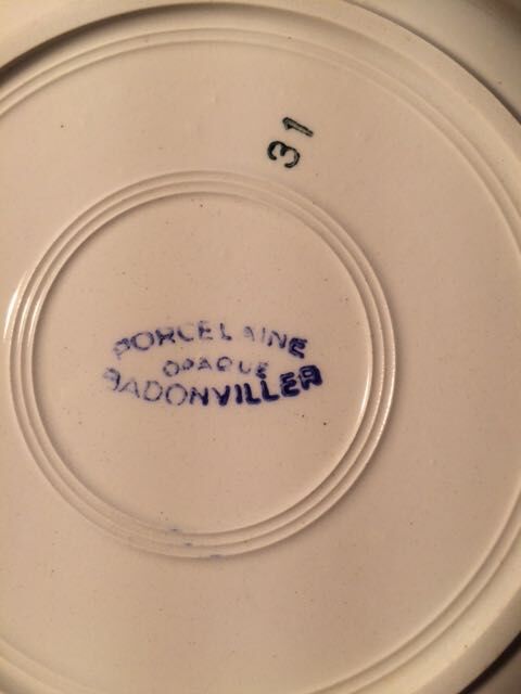 5 plates empty "badonvillers" suite