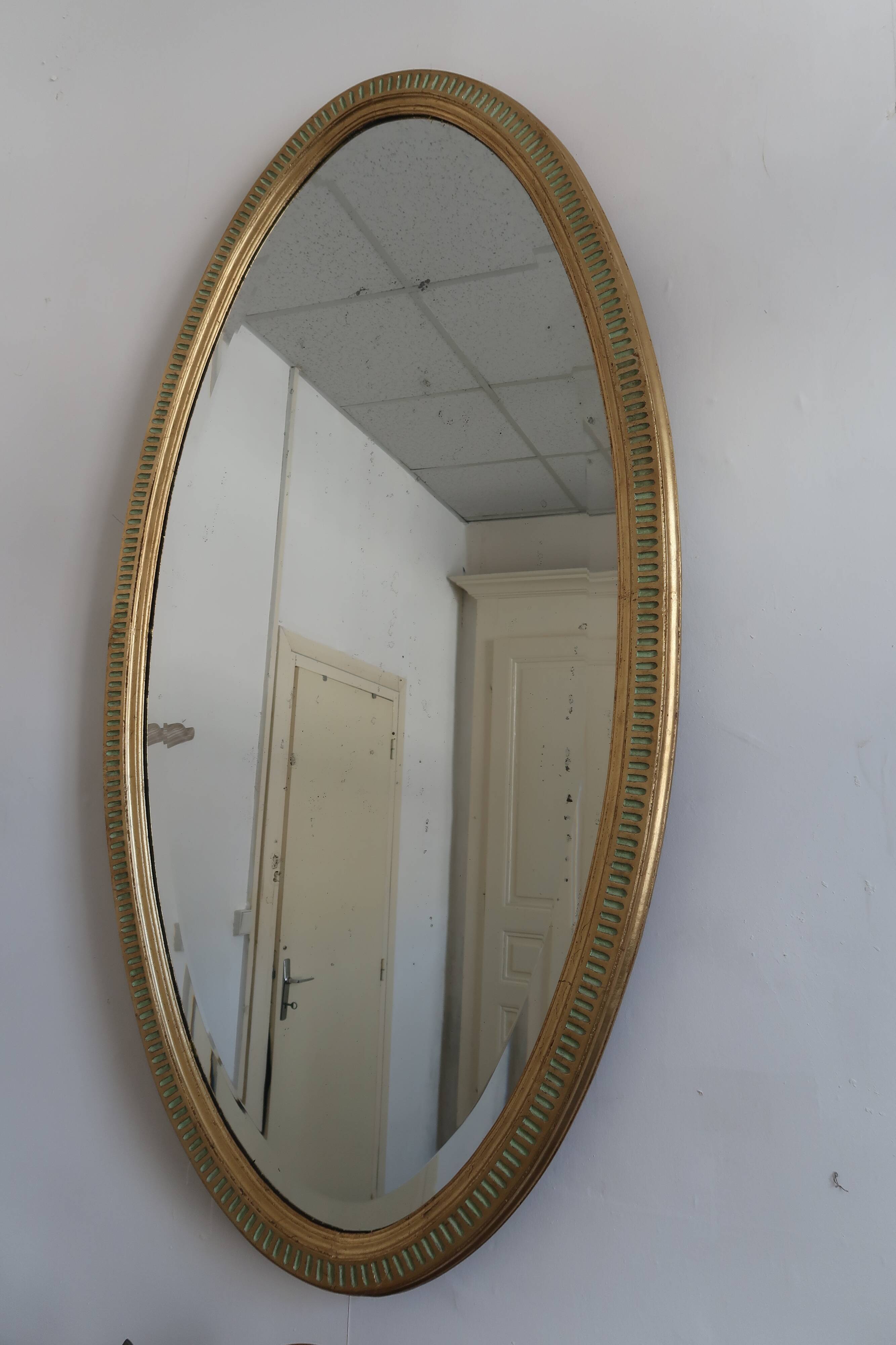 Empire style oval mirror