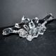 1960 design empty pocket coupe in free-form moulded crystal by Daum