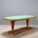 Table vintage en hêtre massif et verre, design, Italie, années 1950