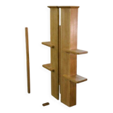 Wall shelf with adjustable mirror by Guillerme et Chambron for Votre Maison 1960's