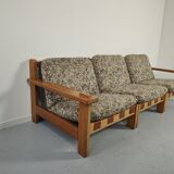 3-Seater vintage sofa modular Aztec motif