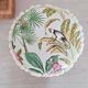 Pouf or end of rattan sofa with tropical seat