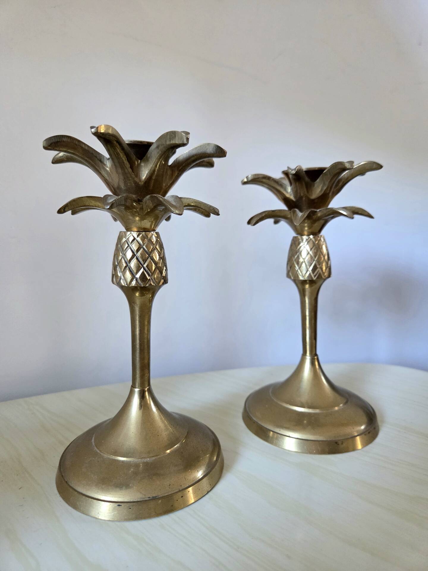 Pair of vintage brass candlesticks