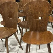 Set of 12 Baumann bistro chairs model Gentiane vintage 1970