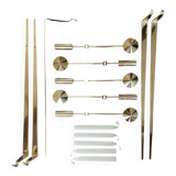 5 wall lights, brass wall candle holders Pierre Forssell, Skultuna