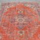 Tapis turc Oushak rouge fait main