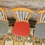 Set of 4 chairs with bars 1960