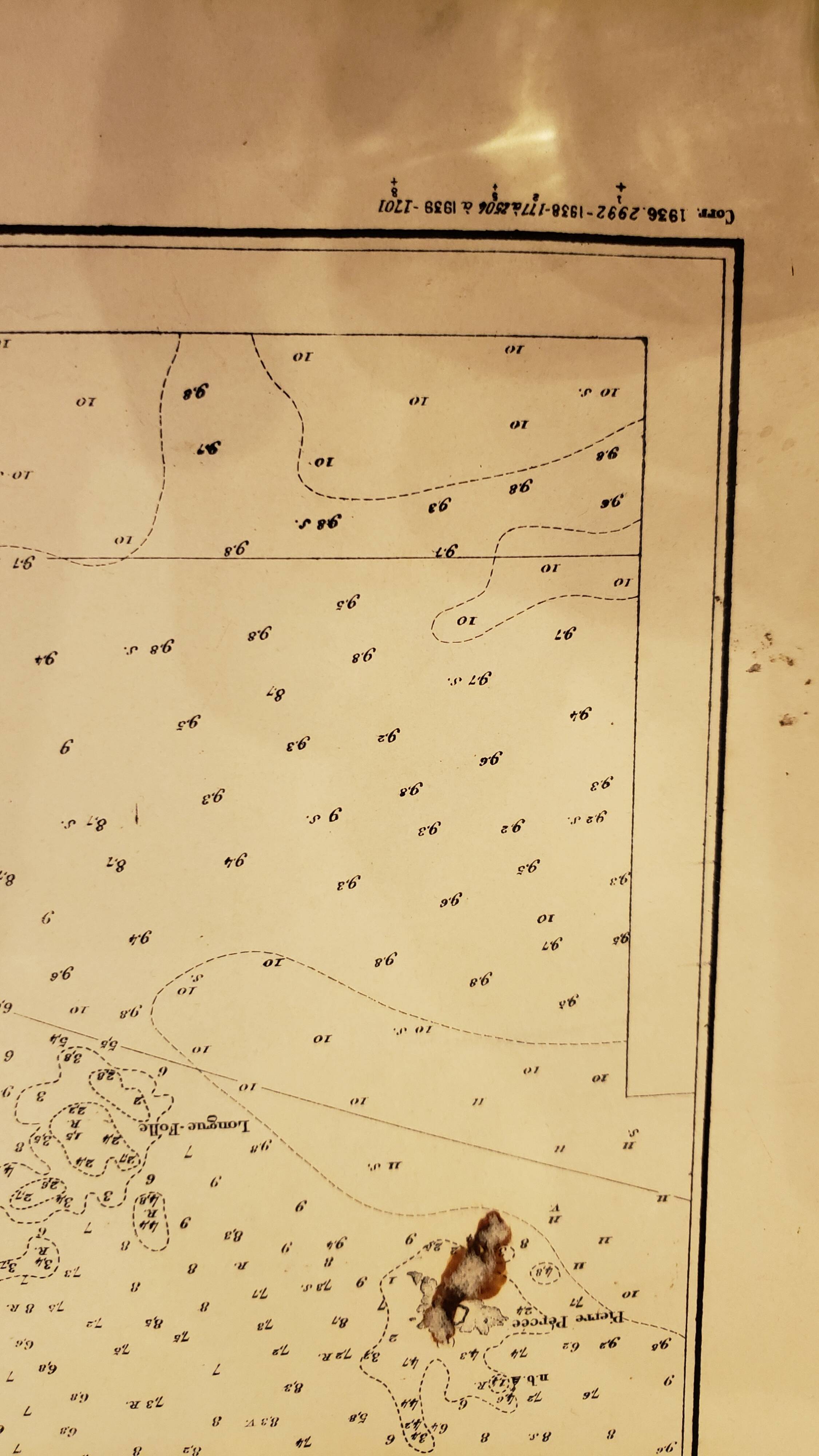 Ancienne carte marine des abords de Saint-Nazaire