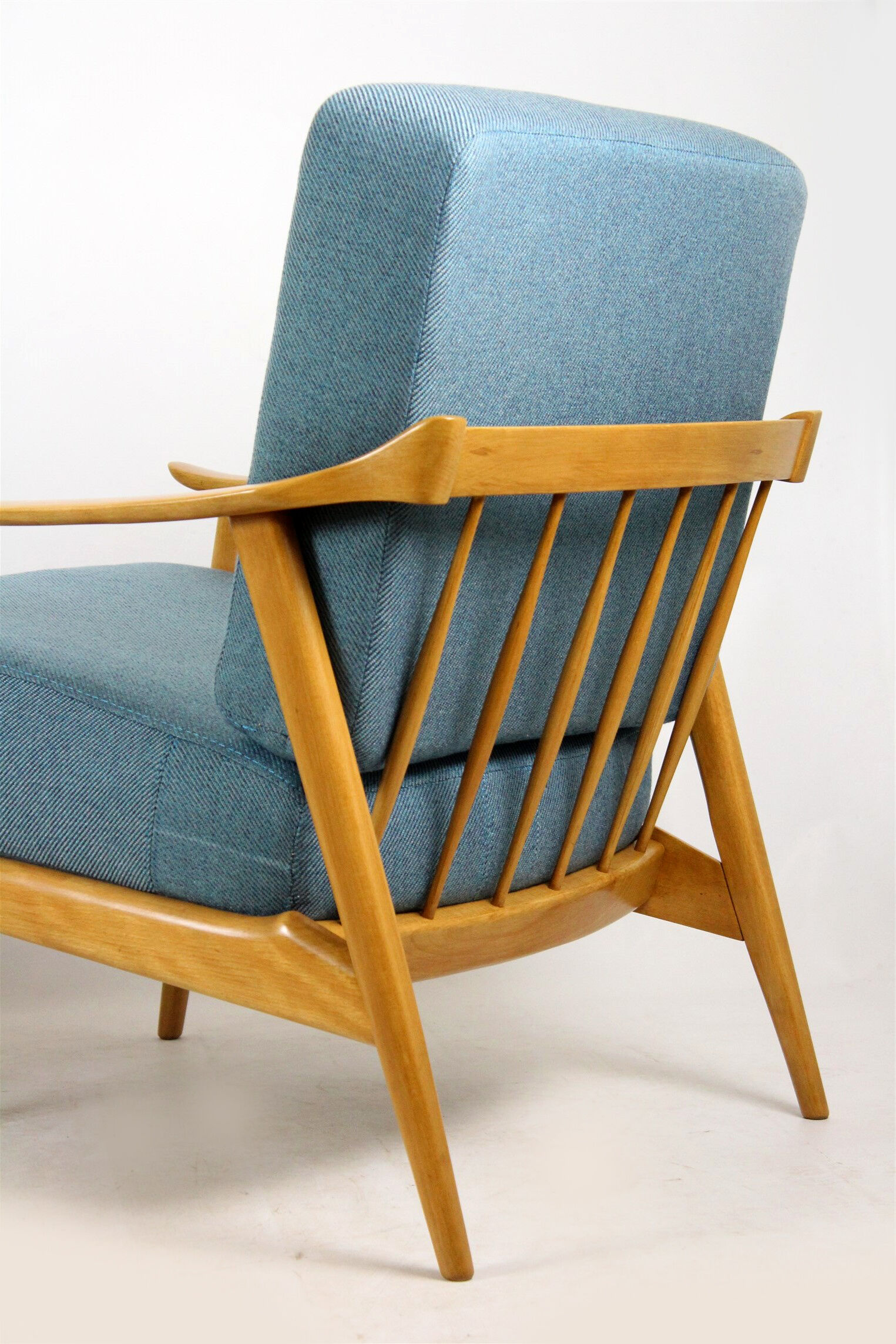 Mid-Century Scandinavian Blue & Turquoise Armchairs, 1960s, Set of 2