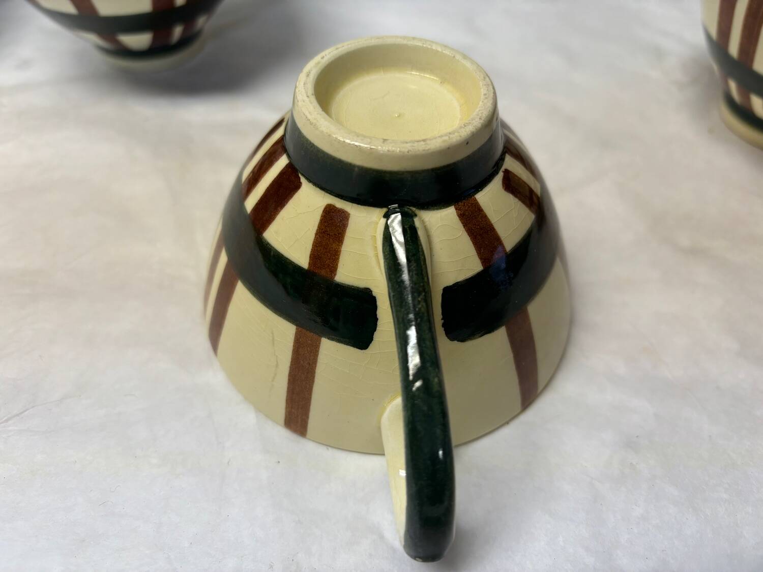 Set of 4 vintage earthenware cups