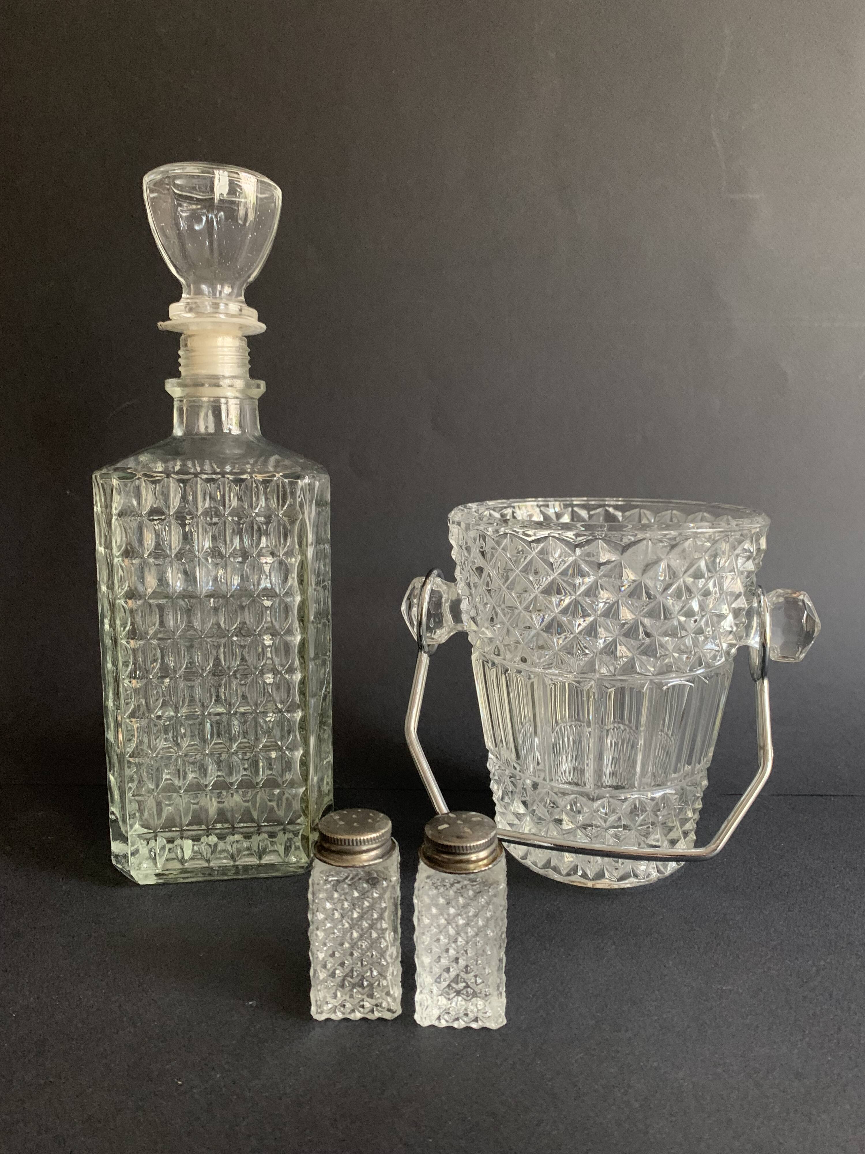 Diamond tip whisky decanter, 1960s