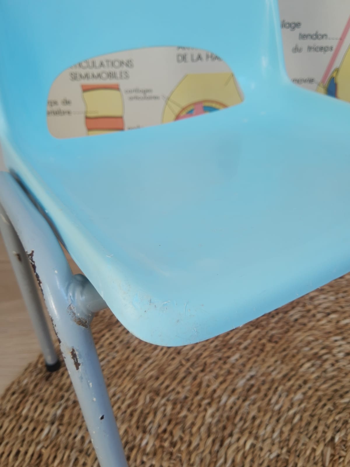 Plastic chair school children Brunswick Roger Bontemps - vintage