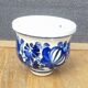 Macramé suspension and its English earthenware pot Palissy Model T. Logino