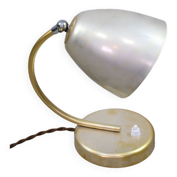 Lampe de table italienne en métal du milieu du siècle