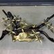 Brass bonsai coffee table by Willy Daro, 1970s