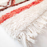 Berber rug Azilal ecru with colorful patterns 248x162cm